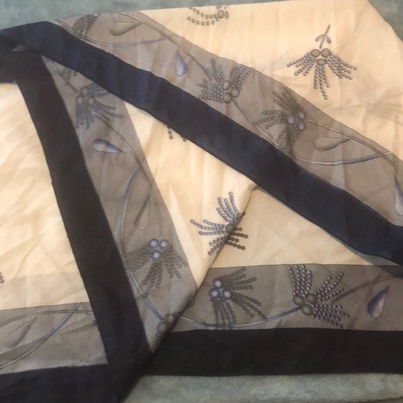 A.A.B. Scarf Blue,Gray, Beige - Picture 3 of 7